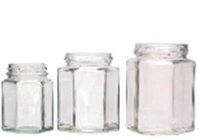 CASE LOT Honey Jar Glass - Hex