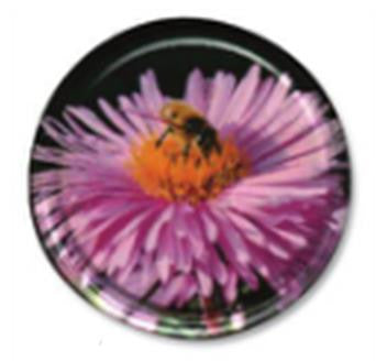 Honey Jar Lid - Pink Flower